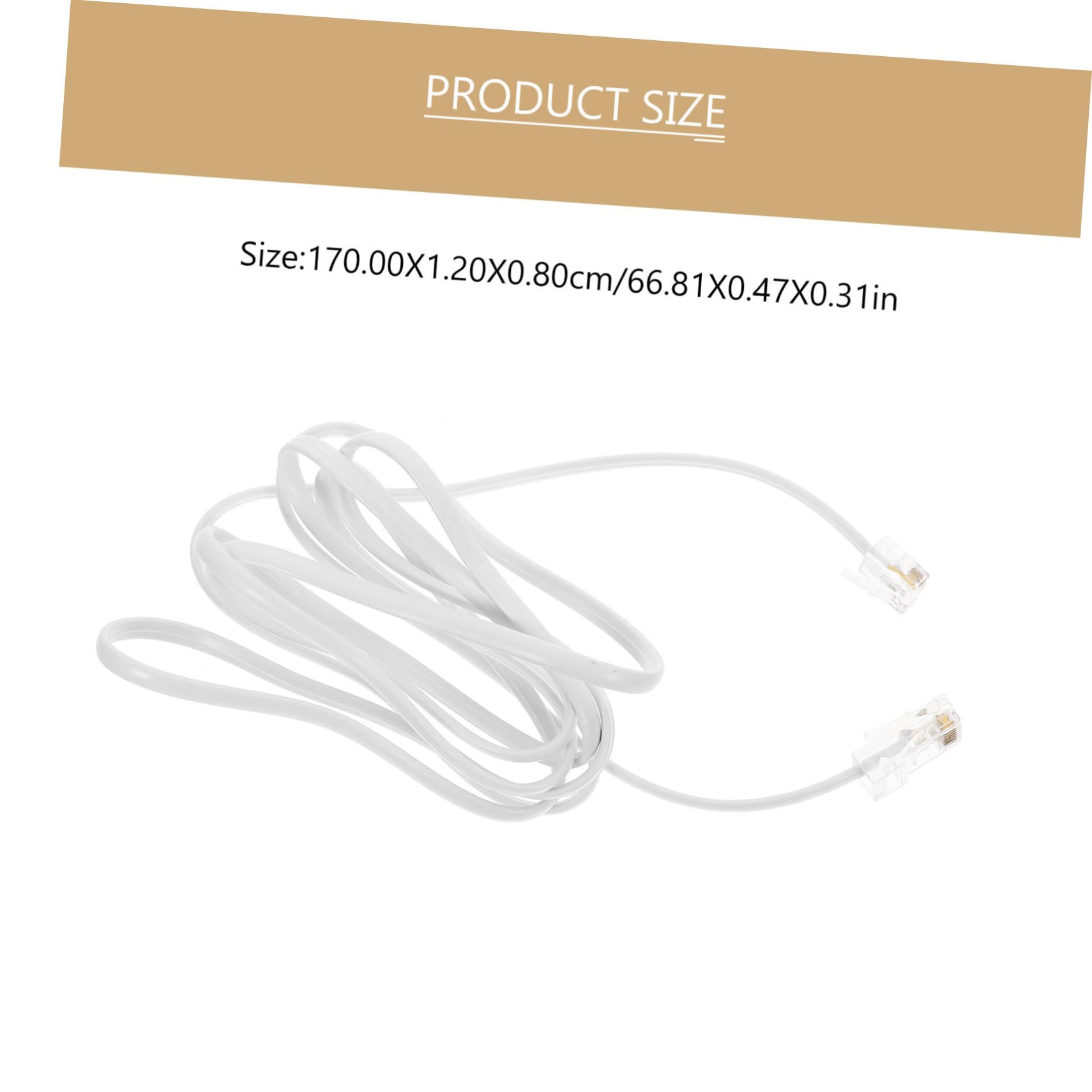 Hemoton 2pcs Telephone Adapter Extension Cable for Use High-Speed Communication Converter Stable Connection for Landline Phones and Ethernet Devices