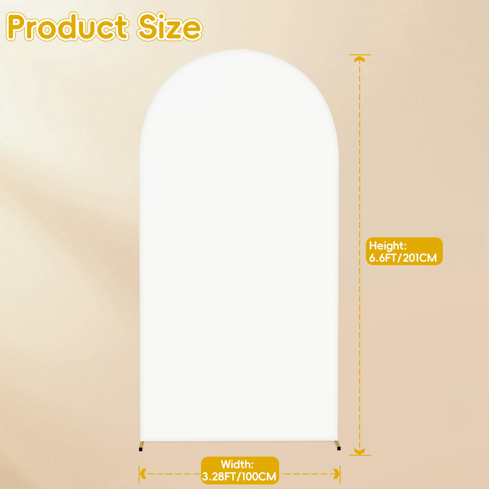 EMART Sfondo ad arco bianco, 1 x 2 m, copertura ad arco double face, adatto per matrimoni, compleanni, feste, studio fotografico, baby shower e decorazioni