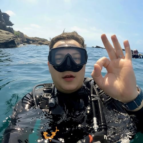 Tilos Máscara panorámica grande con lente único para buceo y snorkel miniatura 5
