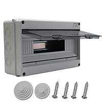 Vista 9 de Caja de protección de distribución ABS para disyuntores, caja de distribución de energía al aire libre impermeable de 12 vías, caja de conexiones