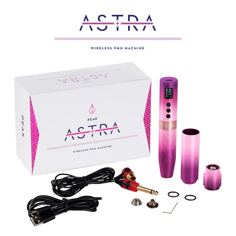 Miniatura 2 de Peak Astra - Bolígrafo para tatuaje, equipo ligero profesional para tatuajes, trazo ajustable, estilo giratorio, suministros de tatuaje profesional