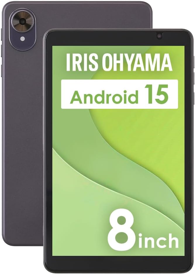 アイリスオーヤマ タブレット 8インチ Android 15 64GB 保護フィルム付き Type-C対応 CPU RK3562 メモリ 3GB+6GB 4000mAh イヤホンジャック Wi-Fiモデル LUCA ヘッドピンモデル TA08E1W63-V1H シルバー