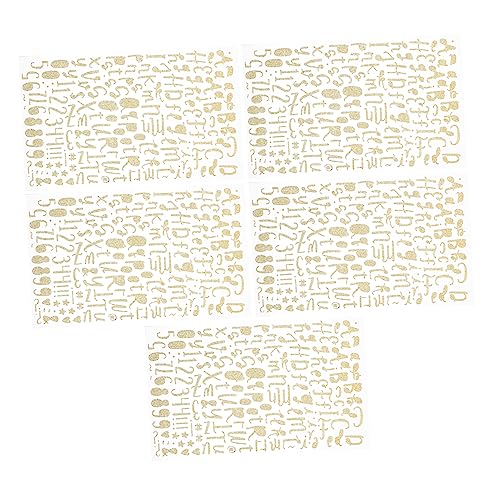ERINGOGO 5Pcs Self Adhesive Alphabet Stickers Decorative Stickers for Home and Chic Design for DIY Projects and Crafting