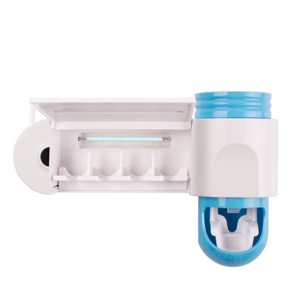gfs302 – Dispenser Automatico di dentifricio + Supporto per spazzolino da Denti + sterilizzatore UV