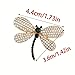 SHIDXIB 2Pcs Fashion Alloy Rhinestone Green and Red Dragonfly Brooch For Men Suit Sweater Coat Jacket Corsage Brooch Pin Accessories