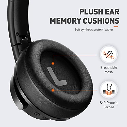 Casque Bluetooth OneOdio A30 Réduction de Bruit Hybride, 45H Autonomie, Hi-Res Audio, Anti Bruit Casque sans Fil Pliables Confortables, HiFi Casque Filaire 3.5 Jack, Micro CVC 8.0 (Noir) - Image 6