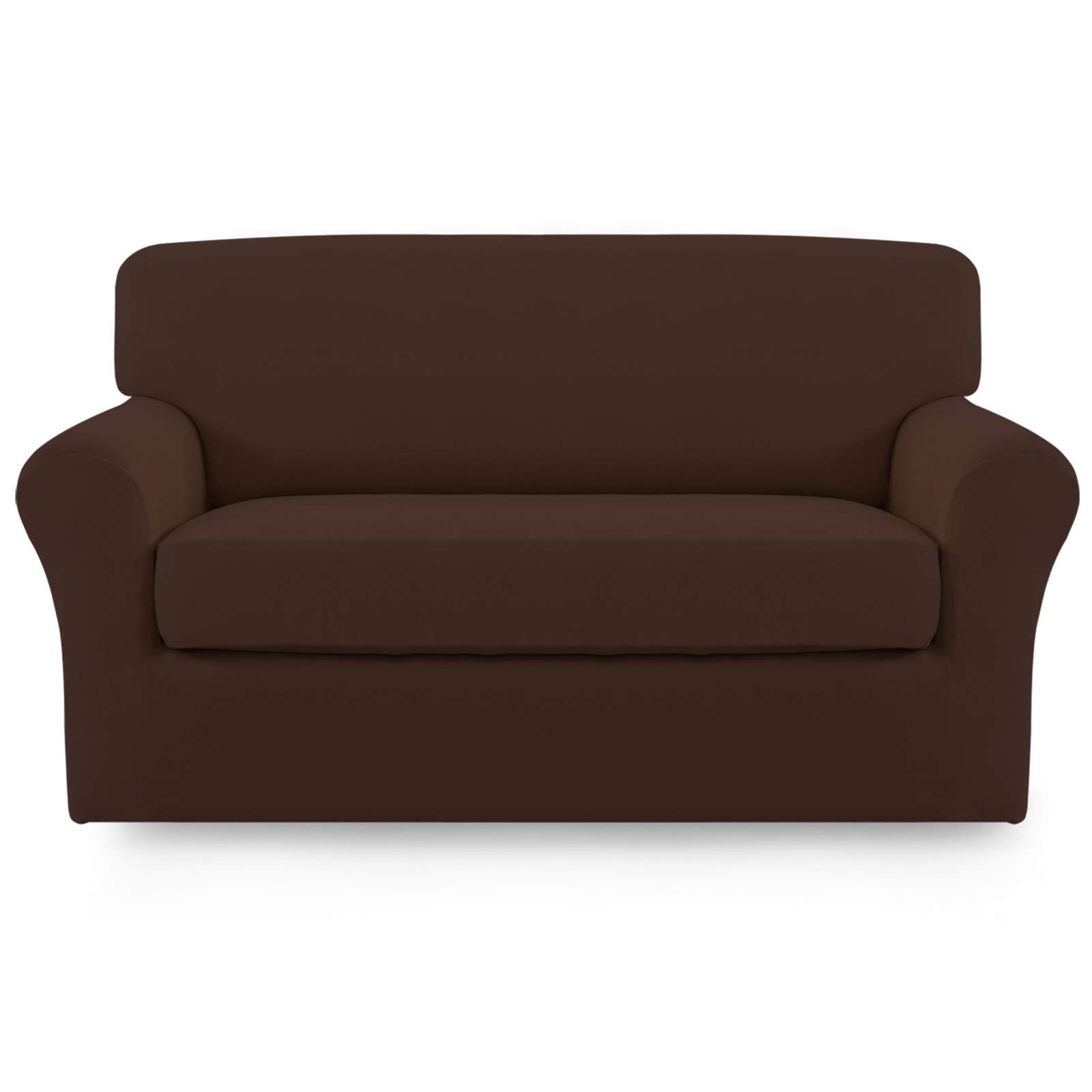 Easy-Going 2 Pieces Stretch Loveseat Couch Sofa Slipcover Washable