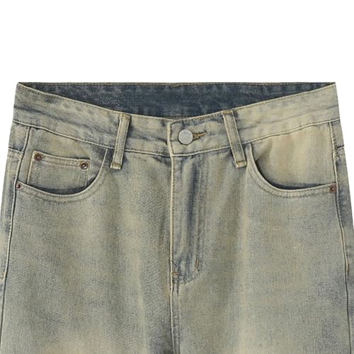 Men's Wide Leg Washed Hip Hop Jeans Fashion Loose Fit Classic Denim Pants Vintage Comfort Streetwear Jeans2