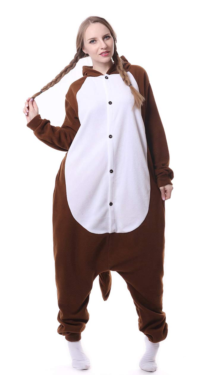 FunnyCos Unisex Animal Onesie Adult Halloween Pyjamas Cosplay Costume Hooded Loungewear