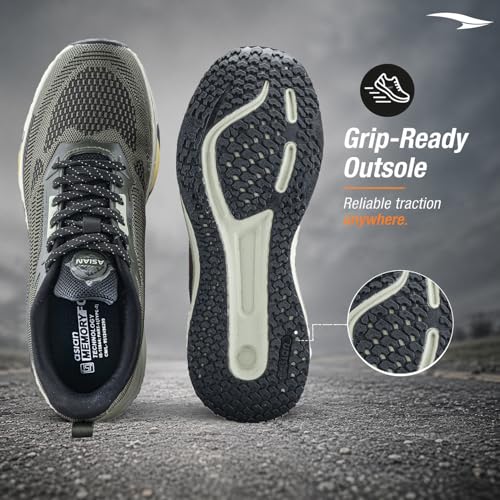 Image of ASIAN Titan-16 Men's Running Shoes | Lightweight Knit Mesh Upper | Breathable Airflow Design | EVA Grip Sole Comfortable Daily Use