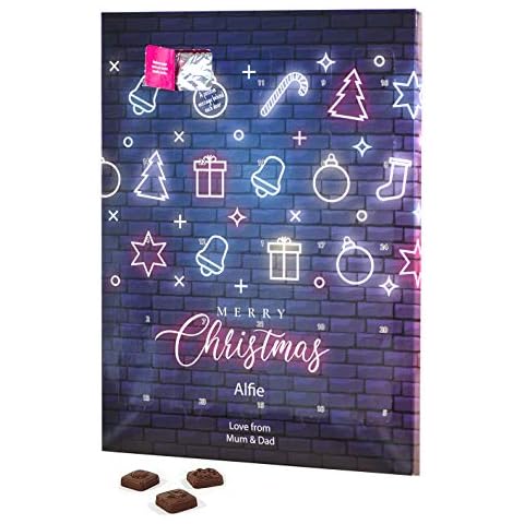 Chocolate Factory Personalise Your Own Milk Chocolate Advent Calendar Mom Dad Grandad Gran Brother Sister Christmas Xmas Gift 2022 Personalized (Teen Positive) Cover