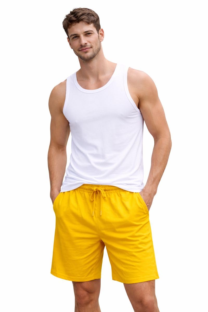 Men’s Solid Cotton Lounge Shorts