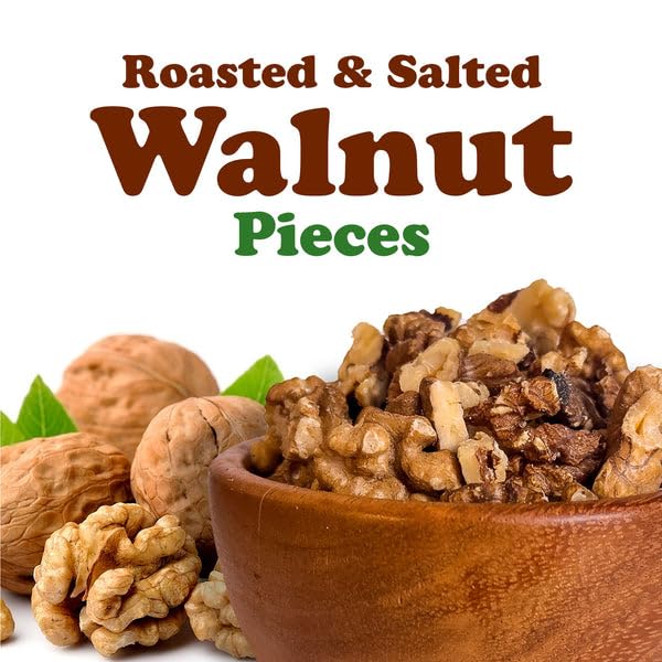 Image of Food to Live Dry Roasted Walnut Pieces with Himalayan Salt, 12 Pounds - Oven Toasted, Lightly Salted, No Oil Added, Perfect for Cooking, Baking and Snacking, Vegan, Kosher, Bulk