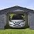 Arrow 12 x 20 x 7-Foot Heavy Duty Galvanized Steel Carport with Fabric Enclosure Kit for 12 x 20-Foot Carports