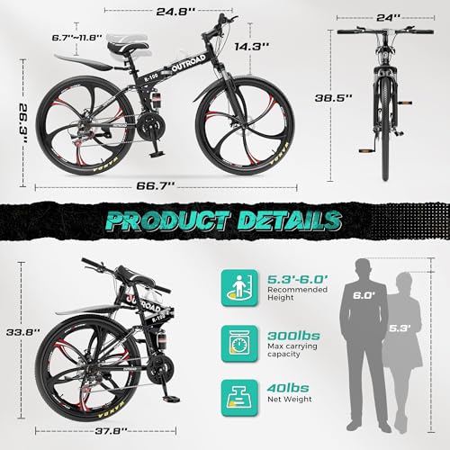 Outroad 26 Inch Folding Mountain