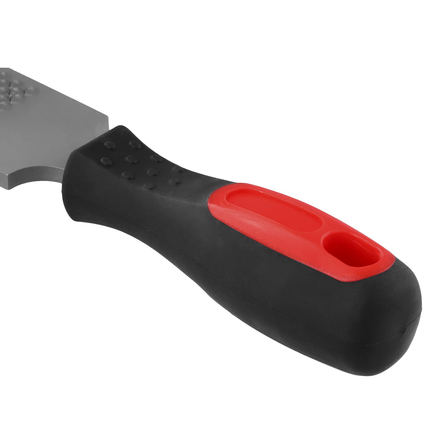 QWORK® Escofina para pezuñas de Doble Cara de 200 mm de Acero al Carbono con Mango de Goma - Herramienta para herrador