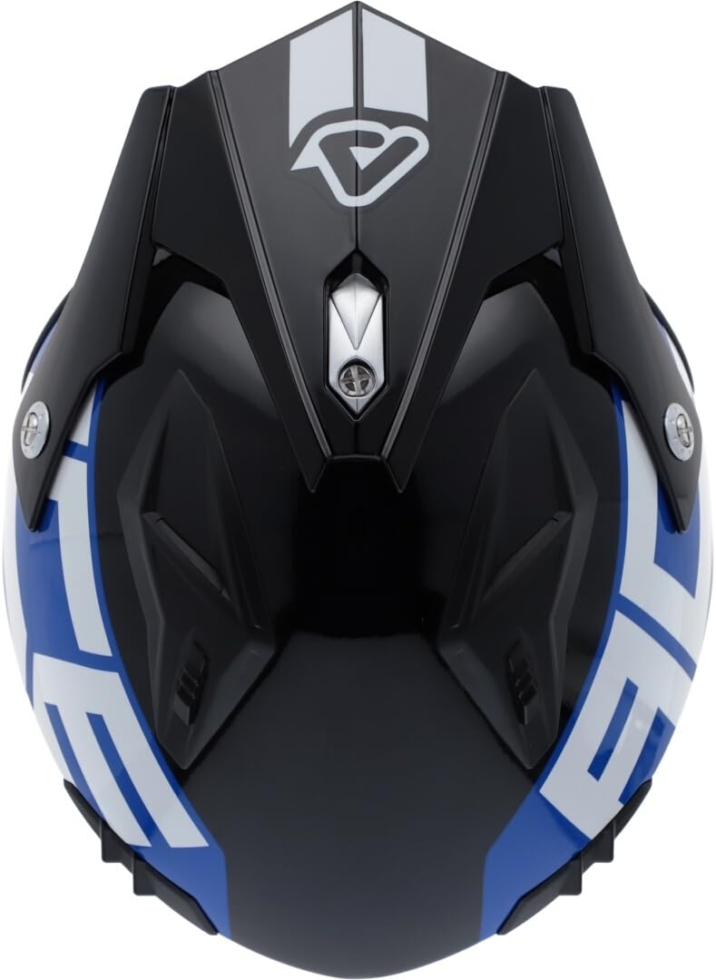 Acerbis Casco Jet Aria Graphic, Naranja flú/Negro, Talla S