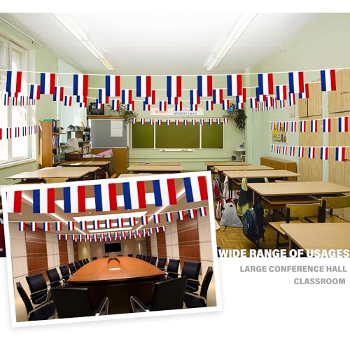 Image of Netherlands Dutch String Flag Pennant Banner, Small Mini Holland Flags Bunting Banner, National Country Decoration for School, Party, Sports Events, Patriotic Festival, 33 Feet 30 Flags