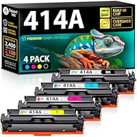 Smart Ink Compatible 414A Toner Cartridges 4 Pack (with Chip) Replacement for HP 414A HP 414X Toner to use with Color Laserjet Pro MFP M479fdw M454dw M479fdn M454dn ( Black Cyan Magenta Yellow )