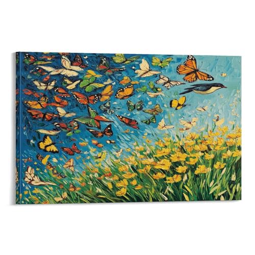 Toile de tulipe anti-humidité 50 x 75 cm pour décoration murale moderne