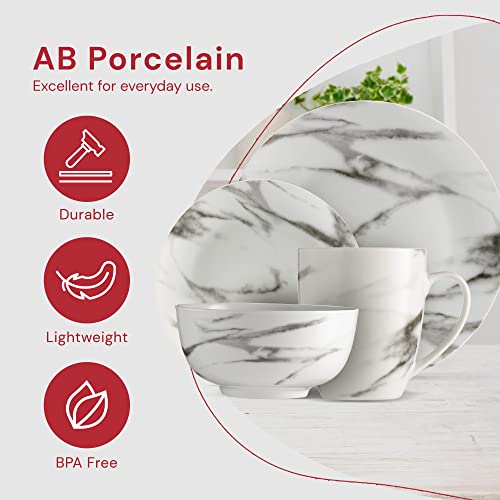 Marble Plates and Bowls Sets, Modern Dinnerware Set, Kitchen Dinnerware