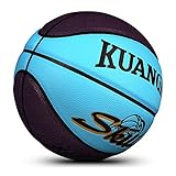 Kuangmi Multi-Color Basketball for Junior Kids Child Boys Girls Size 5 27.5' (Blue & Purple)