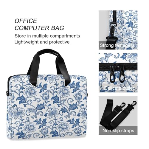 Bolso portátil para laptop 15.6" azul vintage miniatura 6