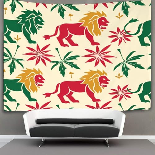 Couverture murale lion 3D 150x200cm pour salon