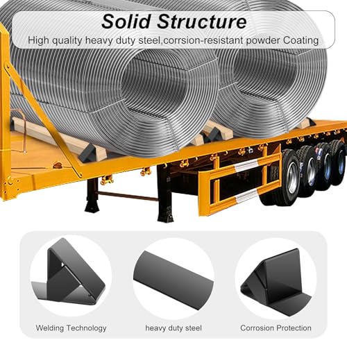 Image of Colinktool Heavy Duty Steel Coil Chock /Bunk /Rack, 33 inch Long Coil Rack for Flatbed Trailer -10pack