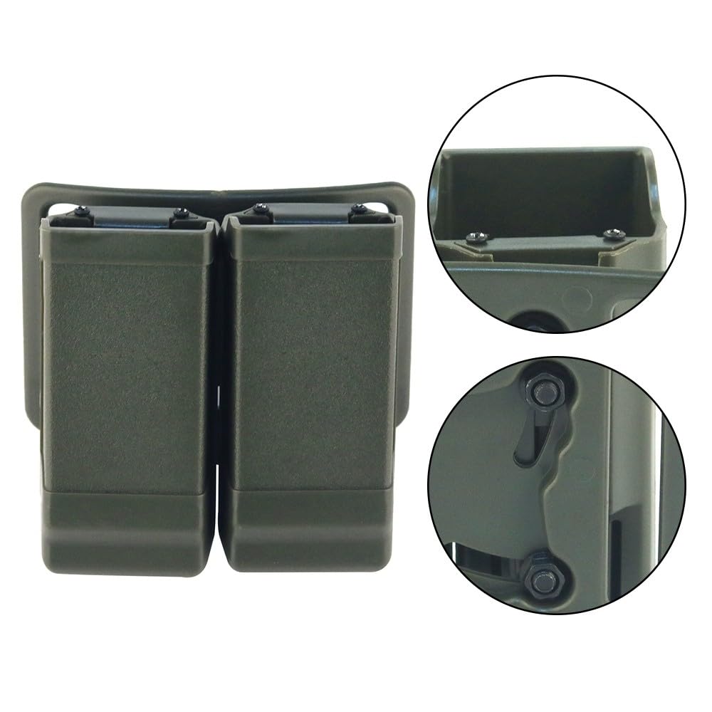 MiOYOOW Porta Caricatore Doppio, Tasca Portacaricatori Tattica per Pistola, Portacaricatore Custodia per Caricatori per Fondina per M92 P226 1911 G17