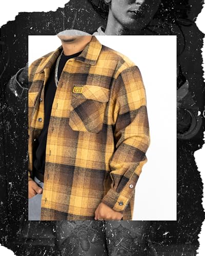 FB County Super Heavyweight Long Sleeve Shirt - Unisex Casual Fit, Wool Winter Long Sleeve w/Metal Buttons4