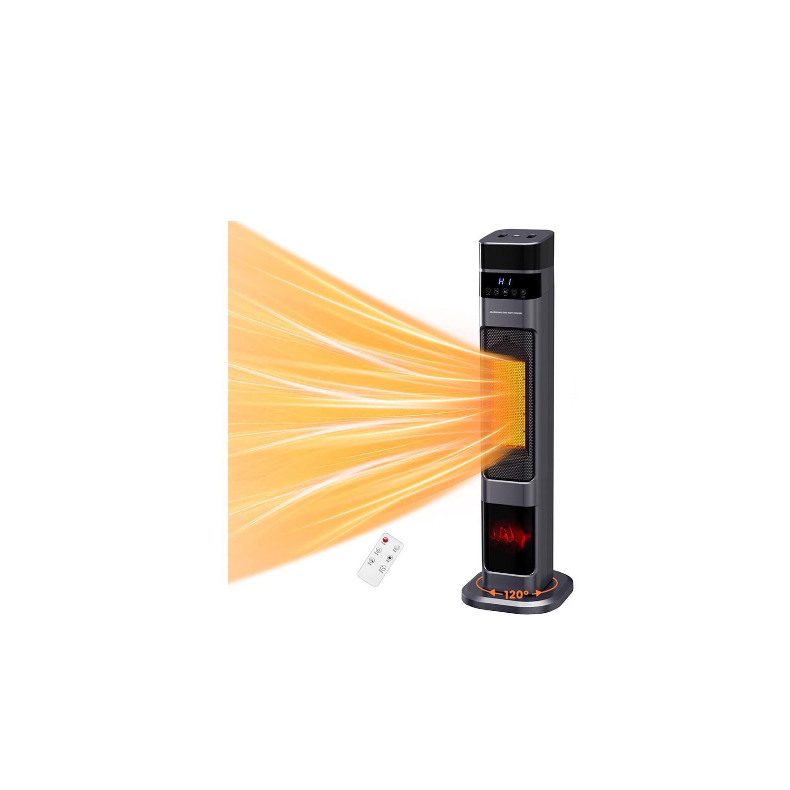 VCJ 31 Space Heaters with Humidifier 12H Timer Electric Heater for Indoor Use Remote 120 Oscillation Overheat Tip-Over