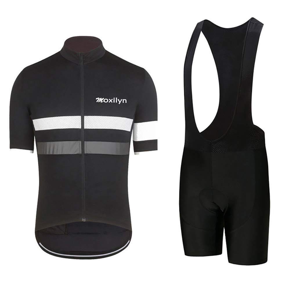 Hombres Jersey + Pantalones Cortos Mangas Cortas de Ciclismo Ropa Maillot Transpirable para Deportes al Aire Libre Ciclo Bicicleta
