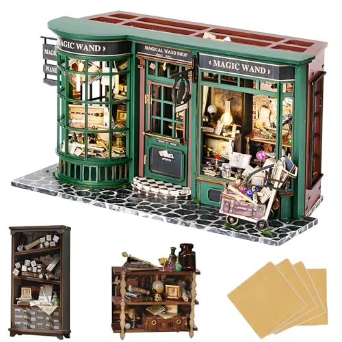 Roroom DIY Miniature Dollhouse Kit with Furniture,Mini 3D Wooden Doll House Craft Model,Creative Room Idea for Valentine's Day Birthday Gift(F032-MAGIC House)