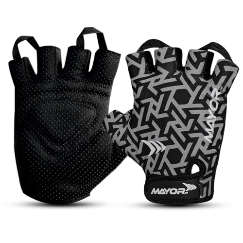 Mayor Venus Gym & Fitness Gloves (Free Size) for Men & Women, Workout Glove, Gym Accessories Men, Weightlifting Glove, Gloves for Exercise (Grey/Black)