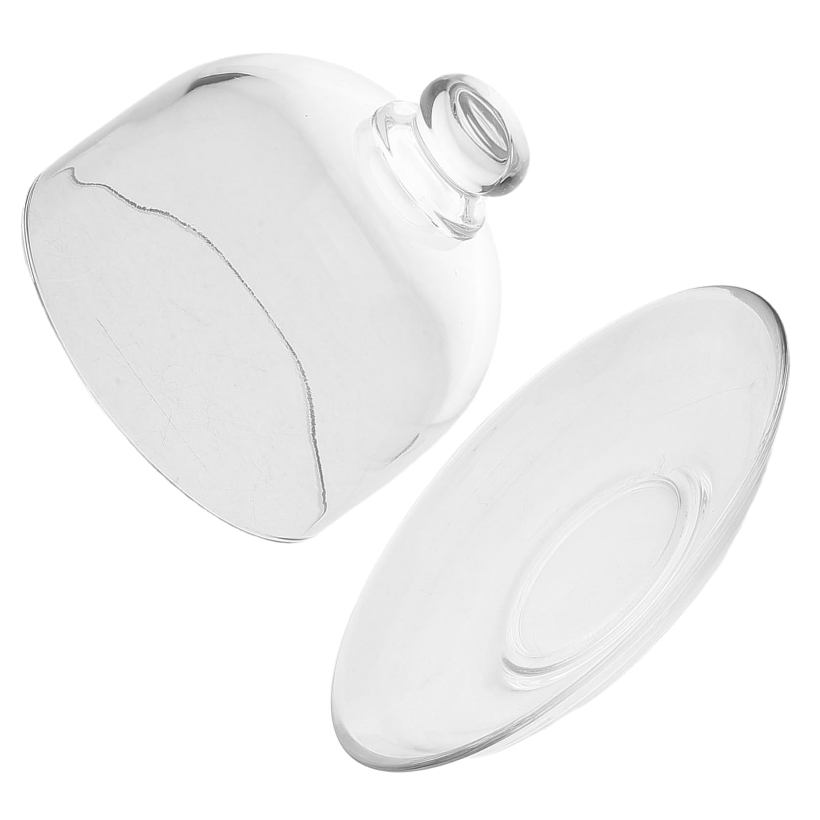 Cloche de présentation haut de gamme et plateau en verre sur pied Mikikit