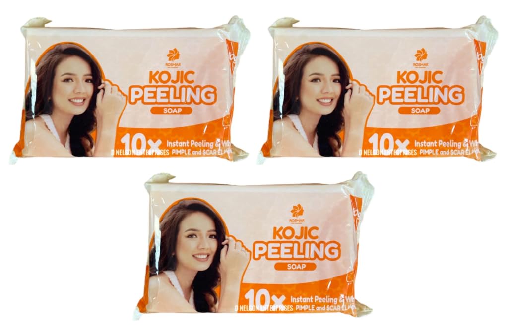 Rosmar Kojic Peeling Soap 3 x 150g (3 Pack), Orange