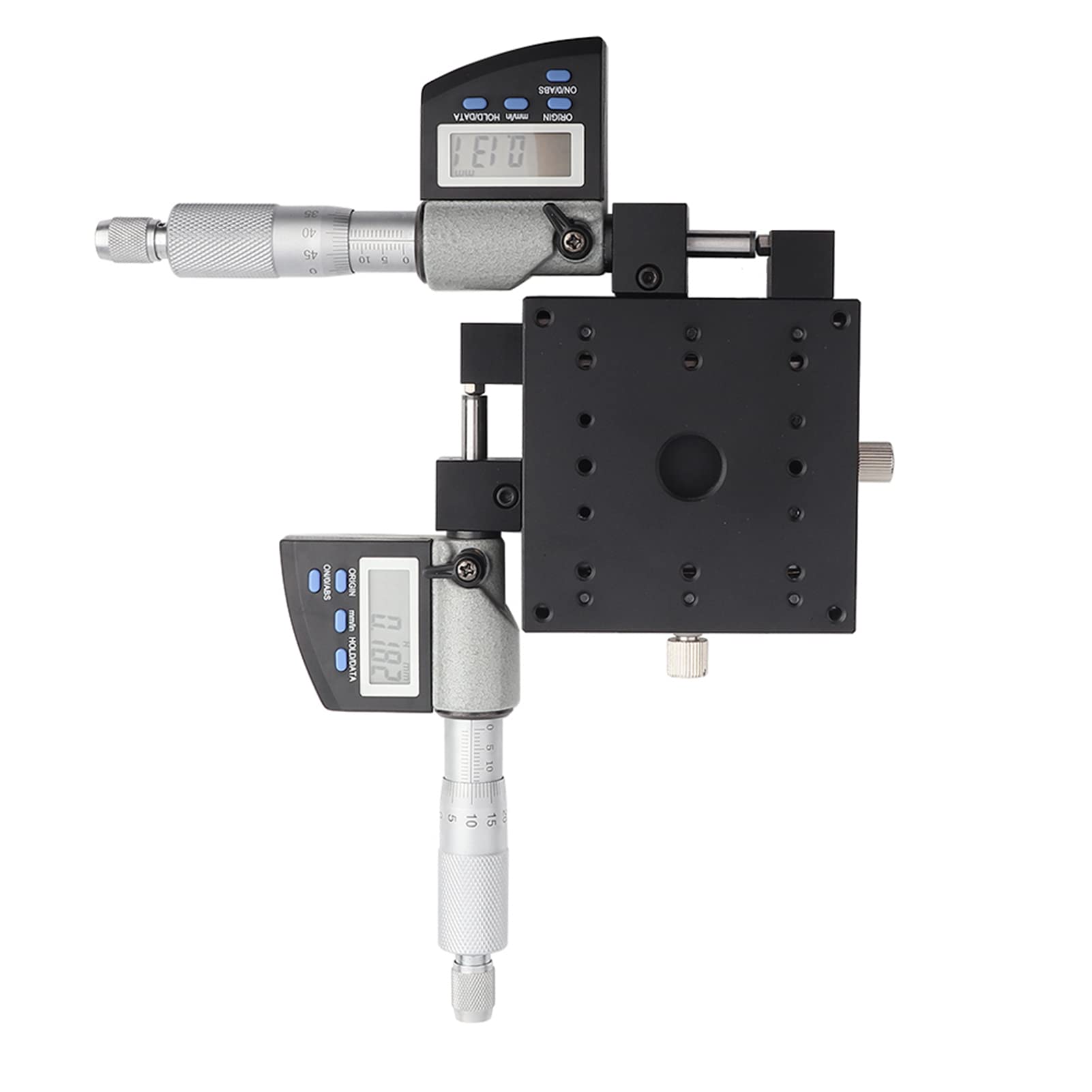 XY-Mikrometer-Plattform, Mikrometer-Mikrometer-Plattform, Mikrometer-Tisch, 3,15 X 3,15 Zoll, Digitalanzeige, Kreuzrollentyp, Lineare Tischplattform, Einstellgenauigkeit 0,002 Mm