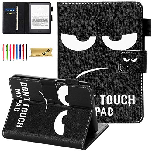 Dteck Case for Kindle 10th Gen 2019 Release - Premium PU Leather Wallet Cover with Smart Auto Wake/Sleep for All-New Kindle 2019 6" Reader (NOT FIT Kindle Paperwhite or Kindle Oasis), Don&#39;t Touch