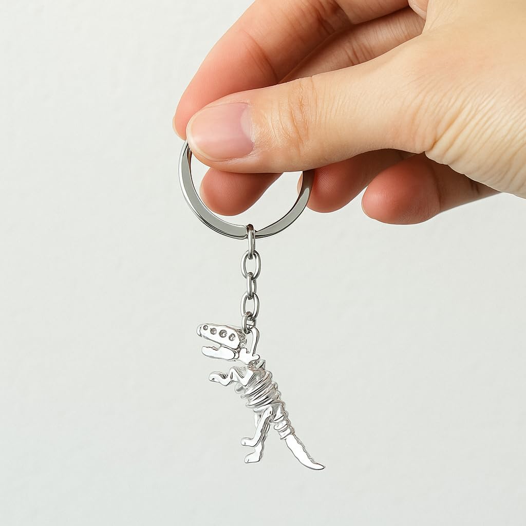 Dinosaur Keychain–Dinosaur Keychains Bag Charms for Women, Cool Key Chains Gifts for Dinosaur Lovers, Paleontology Fans & Unique Accessory Seekers