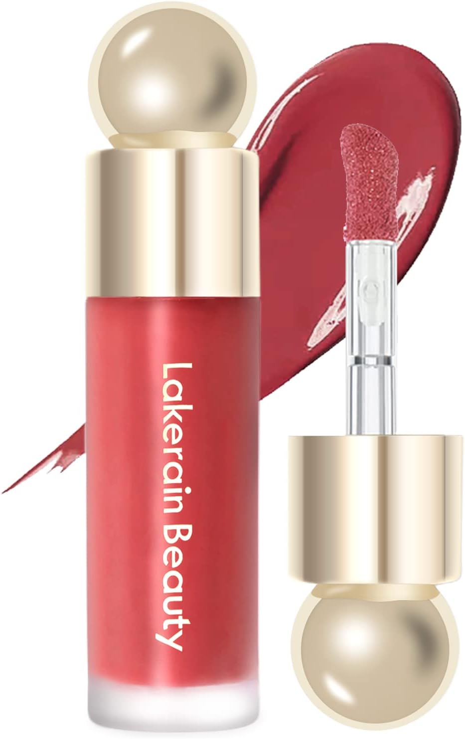 Liquid Blush Waterproof, Milk Jelly Contouring Cream Blush, Long-Lasting With Brush Head, Soft Velvet Silk Texture, Improves Complexion, High-Pigment Colour 05#