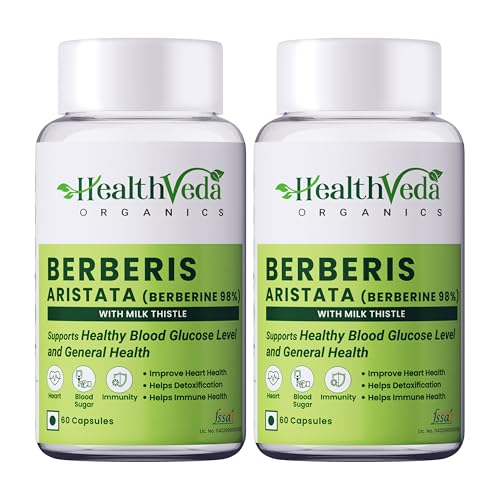 Health Veda Organics Berberis Aristata (98% Berberine) with Milk ...