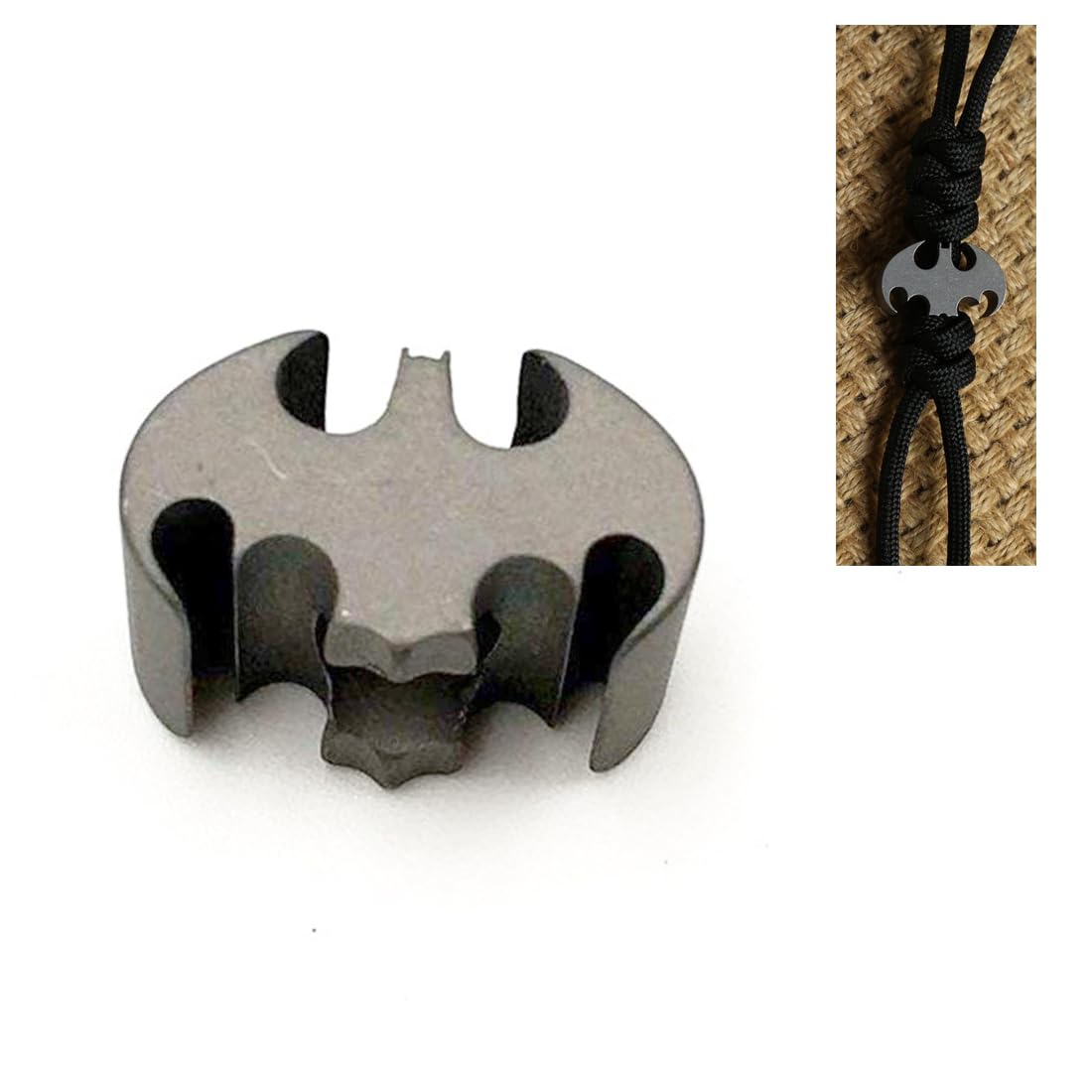 DEKEENSTAR Titanium Paracord Bead Lanyard Beads for Knife Zipper Pull Jewelry Paracord, 550 Paracord EDC Lanyard Beads Pendant for Flashlight Knuckles Bracelet Necklace Parachute Cord Beads