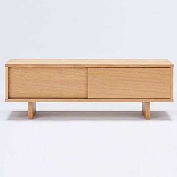 Amazon.co.jp: 無印良品 オーク材AVラック薄型(引戸)・幅110cm