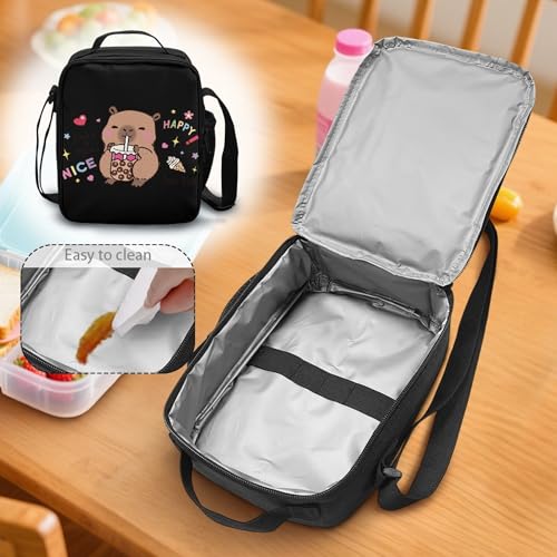 Lonchera térmica para niños portátil y ligera con estampado de Capybara 8