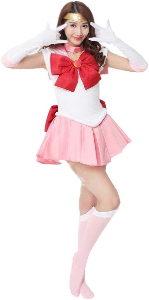 OURCOSPLAYWomen's Sailor Moon Chibiusa Cosplay Costume 7 Pcs Set