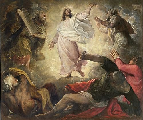 Tableau la Transfiguration du Christ de Tiziano Vecelli sur toile 60x90cm