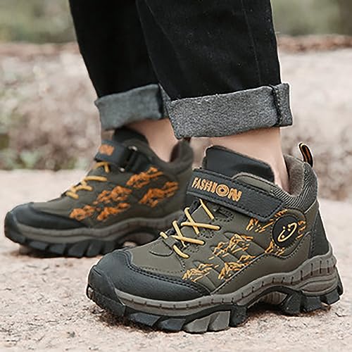 Kids Hiking Boots Toddler Girls Boys Winter Thick Warm Shoes Anti-Collision Non-Slip Athletic Outdoor Trekking Boots3