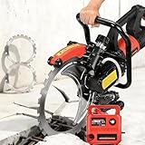 Electric Concrete Saw 16 in,12000W Motor Circular Saw Cutter with Max. 11.8' Adjustable Cutting Depth, Wet Disk Saws Cutter Includes Water Line, Pump and 2 Blade, for Stone, Brick
