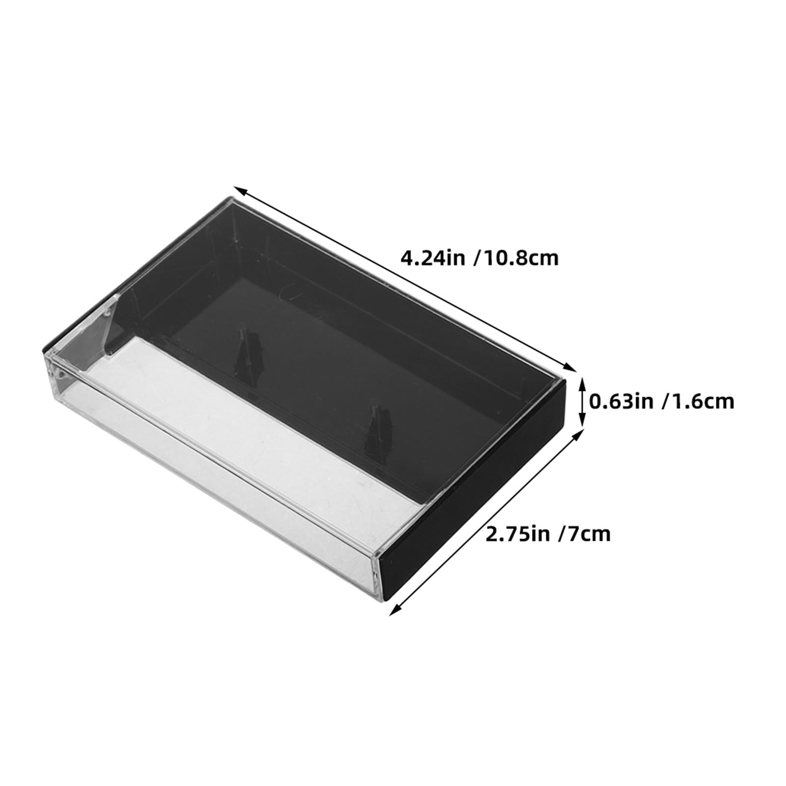 Étui pour 18 Cassettes Audio : Boîte de Rangement Portable en Plastique pour Cassettes Audio, idéale pour présenter Vos disques de Collection.
